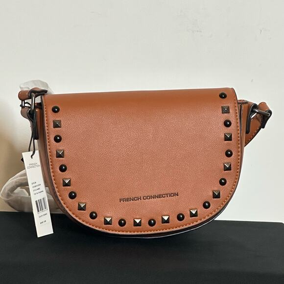 French Connection Handbags - French Connection Brown Studded Women's Bag. NWT